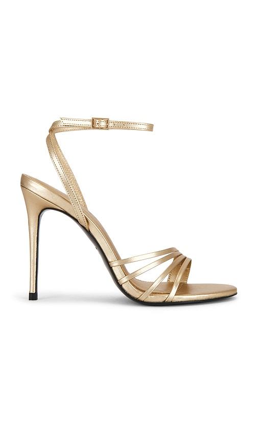BLACK SUEDE STUDIO Ella 100 Sandal in Metallic Gold by BLACK SUEDE STUDIO