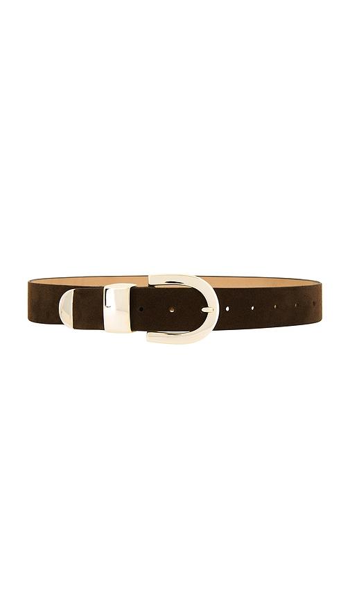BLACK SUEDE STUDIO Mena Belt in Brown by BLACK SUEDE STUDIO