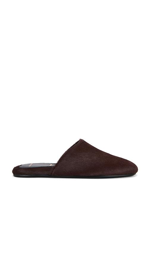 BLACK SUEDE STUDIO Sona Flat in Burgundy by BLACK SUEDE STUDIO