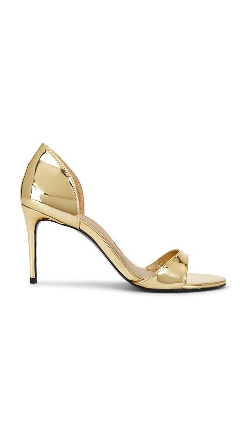 BLACK SUEDE STUDIO Vanity 80 Sandal in Metallic Gold by BLACK SUEDE STUDIO