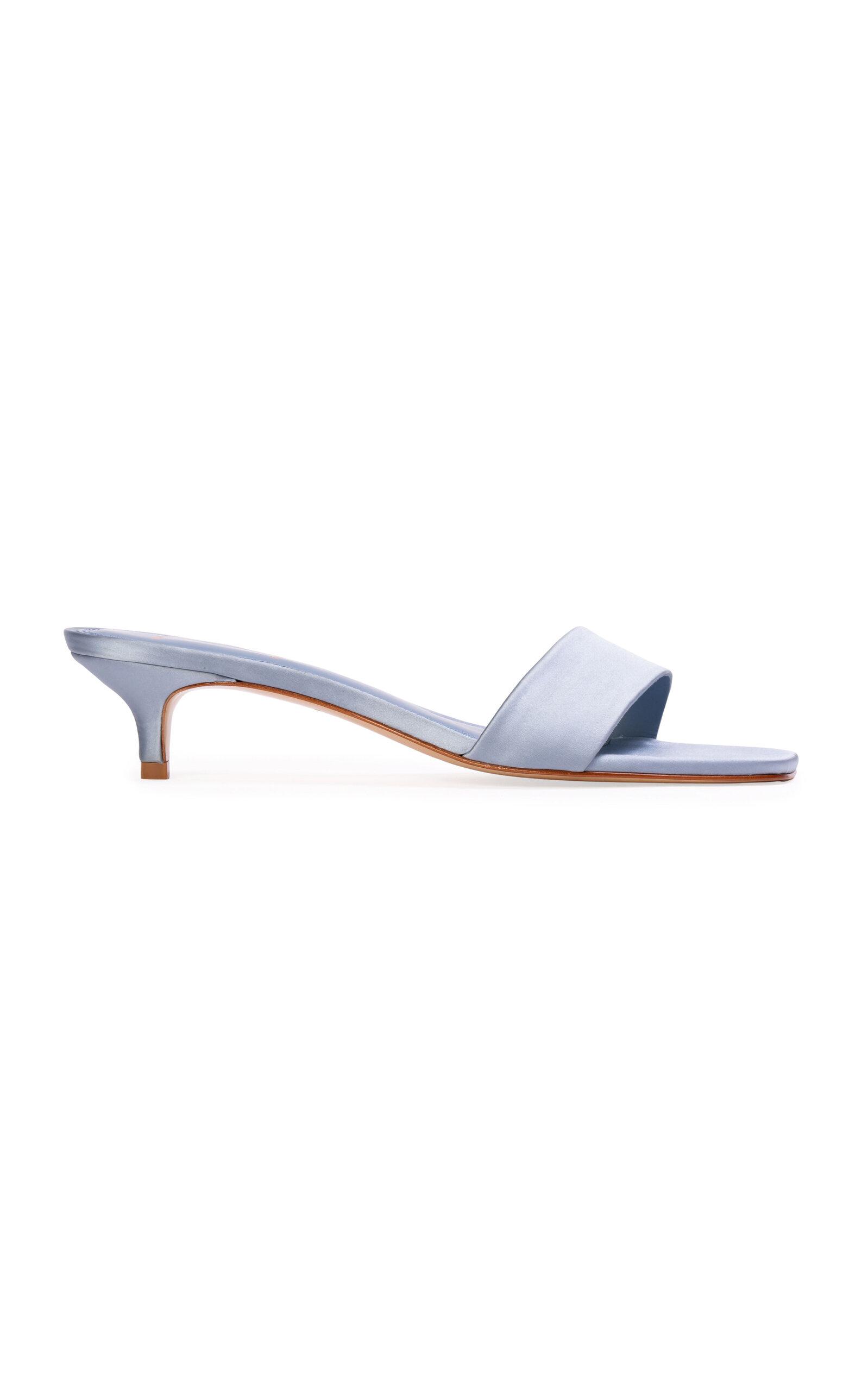 Black Suede Studio - Avery Leather Sandals - Light Blue - - Moda Operandi by BLACK SUEDE STUDIO
