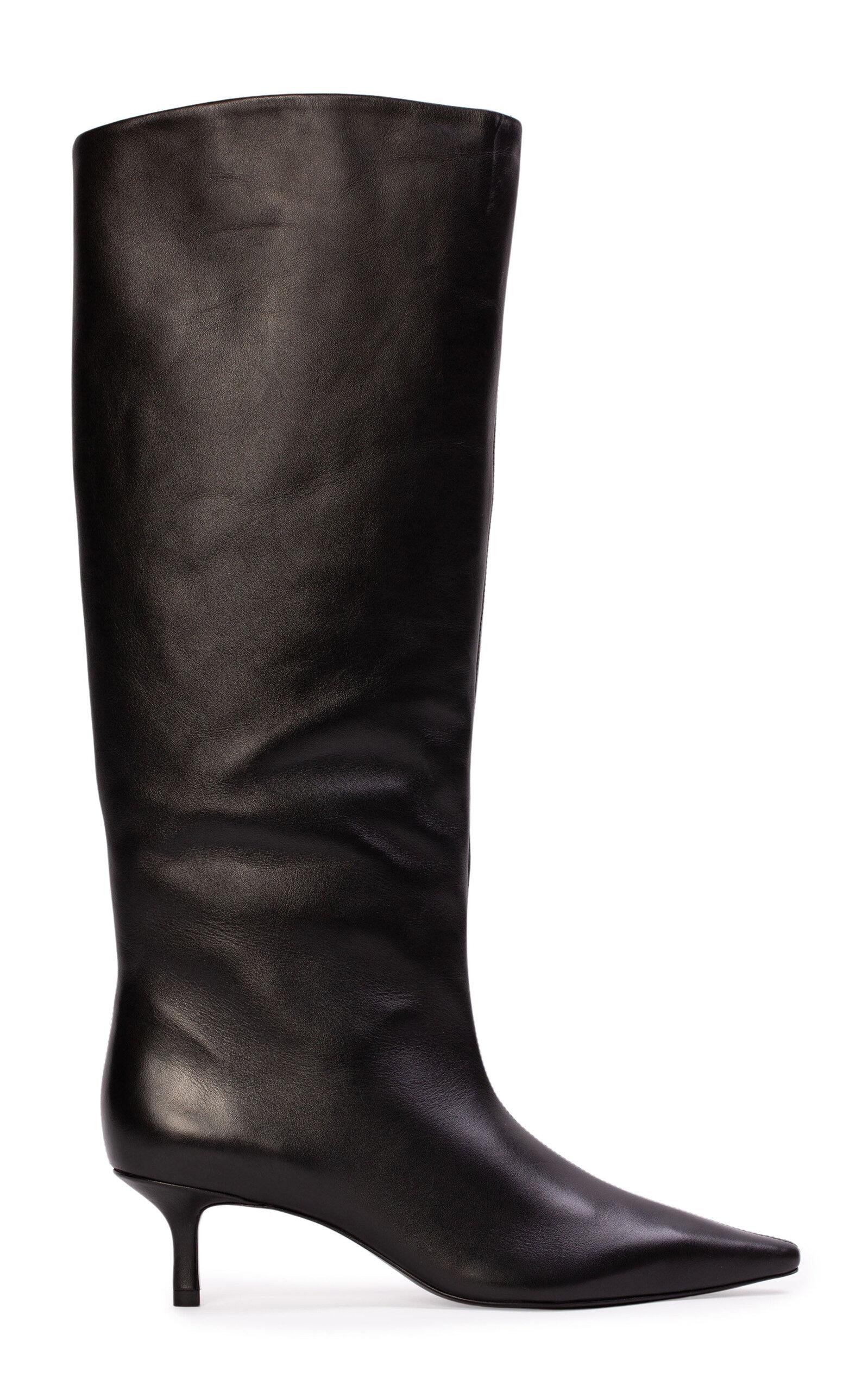 Black Suede Studio Sutton Leather Boots - Moda Operandi by BLACK SUEDE STUDIO