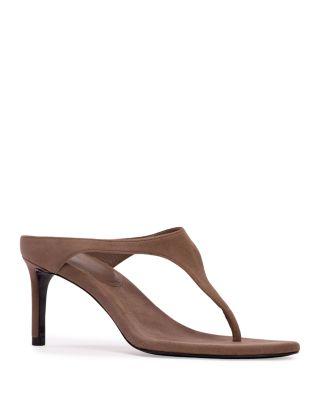 Women's Square Toe Thong Sandals by BLACK SUEDE STUDIO