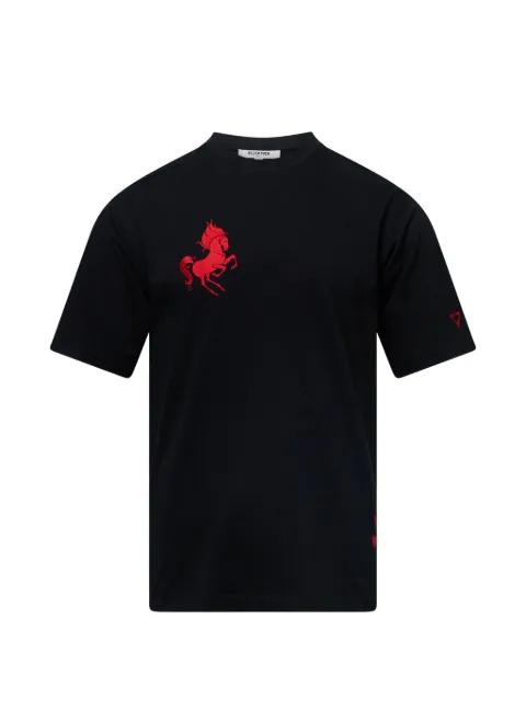 horse-motif T-shirt by BLACKJACK