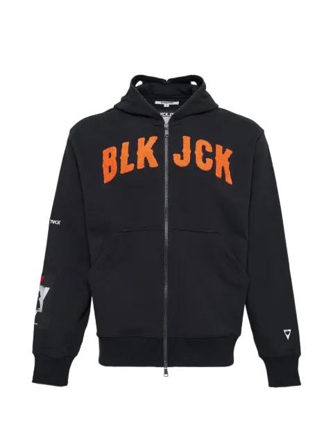 zip-fastening logo-detail hoodie by BLACKJACK