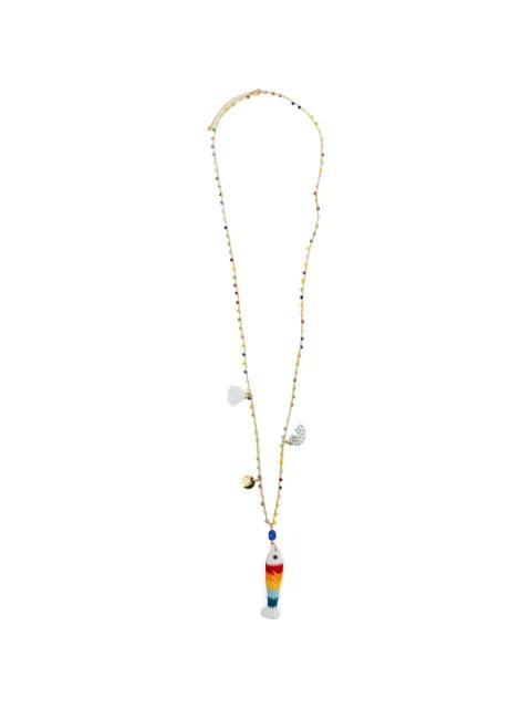 beaded charm necklace by BLAKLACE