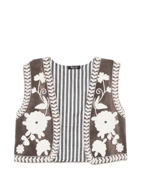 floral embroidered waistcoat by BLAKLACE