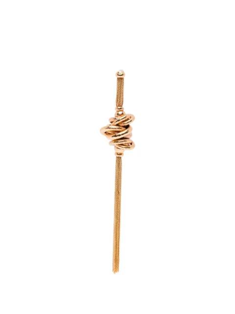 knotted chain tassel earrings by BLAKLACE