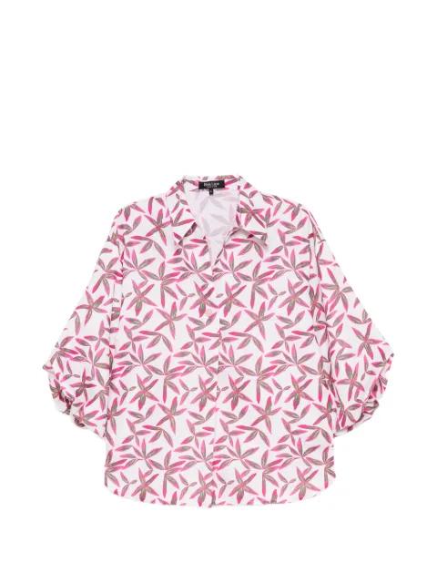 puffed-sleeve printed blouse by BLAKLACE