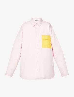 George contrast-pocket cotton-twill shirt by BLANCA STUDIO