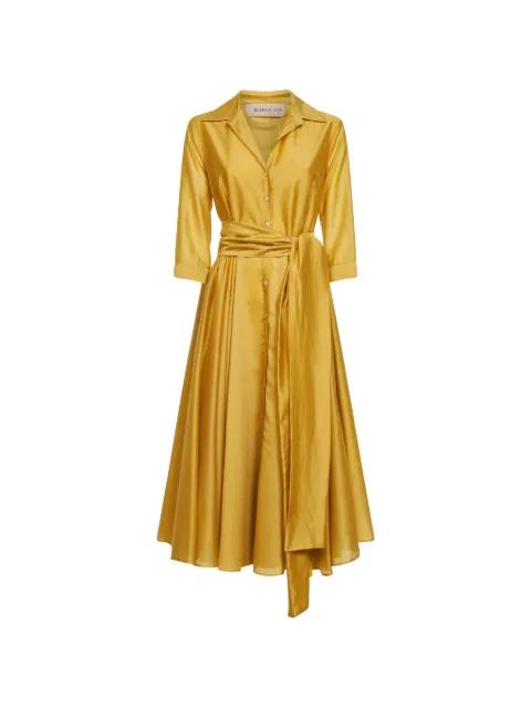 Alaky belted midi dress by BLANCA VITA