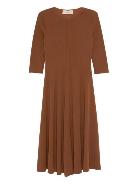 Asia three-quarter sleeve flared dress by BLANCA VITA