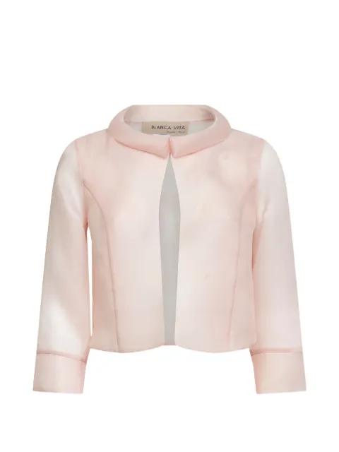 Bainka funnel-neck three-quarter sleeve jacket by BLANCA VITA