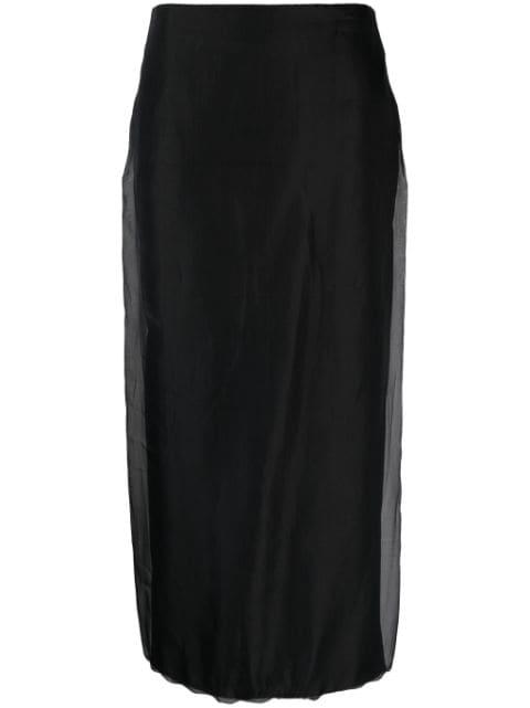 Galtonia pencil midi skirt by BLANCA VITA