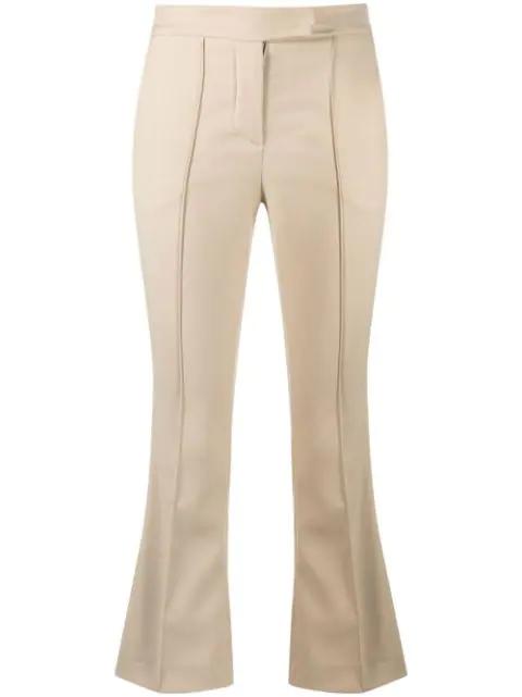 Portula pintuck-detail cropped trousers by BLANCA VITA
