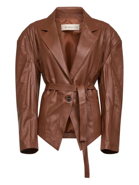 belted jacket by BLANCA VITA