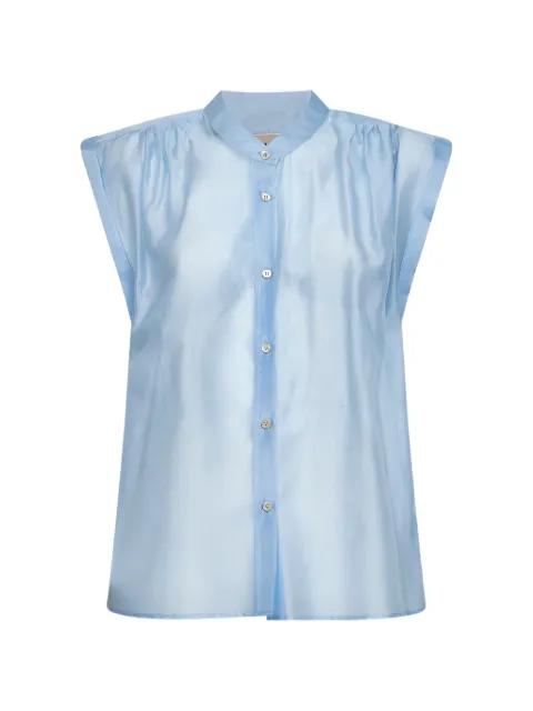 button-down gathered shirt by BLANCA VITA