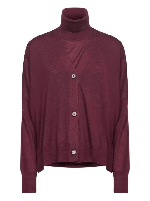 button v-neck dress by BLANCA VITA