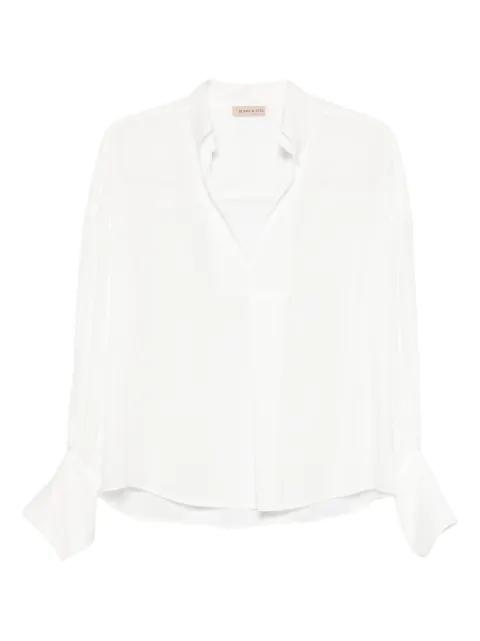 buttoned-cuffs top by BLANCA VITA