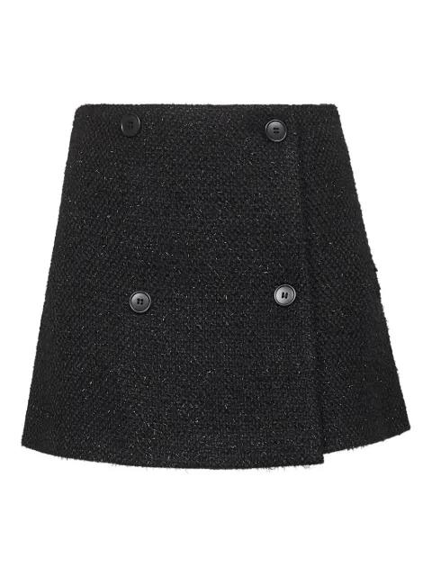 buttoned tweed mini skirt by BLANCA VITA