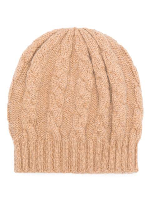 cable-knit beanie hat by BLANCA VITA