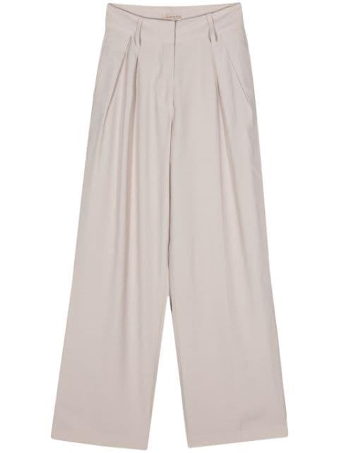 darted wide-leg trousers by BLANCA VITA