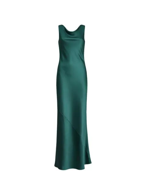 draped cowl-neck maxi dress by BLANCA VITA