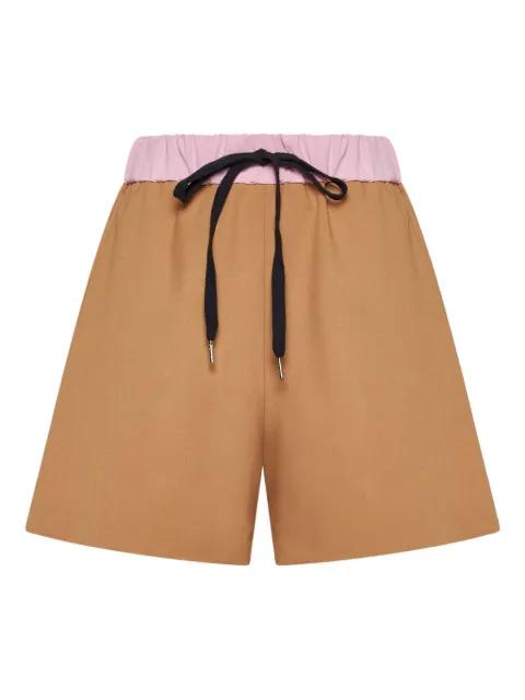 elastic-waistband silk shorts by BLANCA VITA