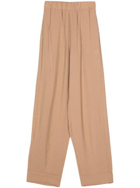 elasticated-waist wide-leg trousers by BLANCA VITA