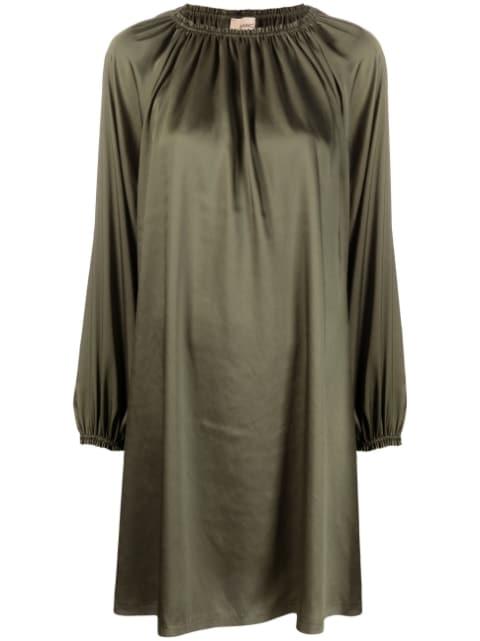 gathered-detail long-sleeve dress by BLANCA VITA
