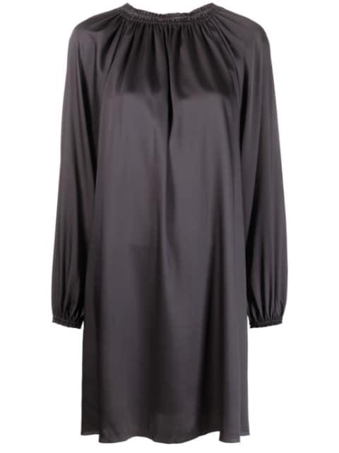 gathered-detail long-sleeve dress by BLANCA VITA