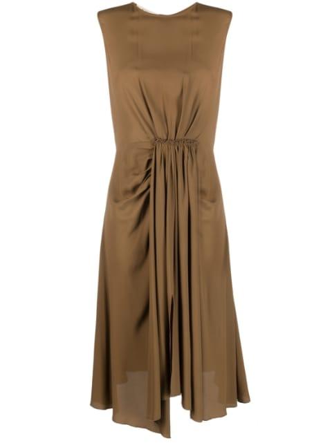 gathered-detail sleeveless dress by BLANCA VITA