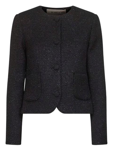 glitter tweed jacket by BLANCA VITA