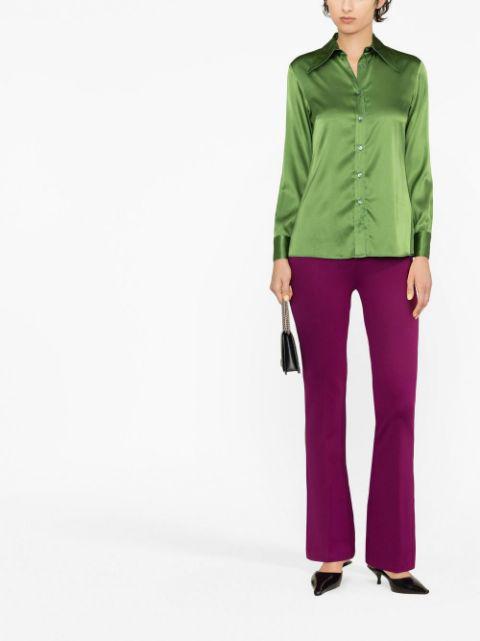 mid-rise flared trousers by BLANCA VITA