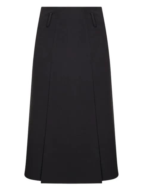 panelled side-slit midi skirt by BLANCA VITA