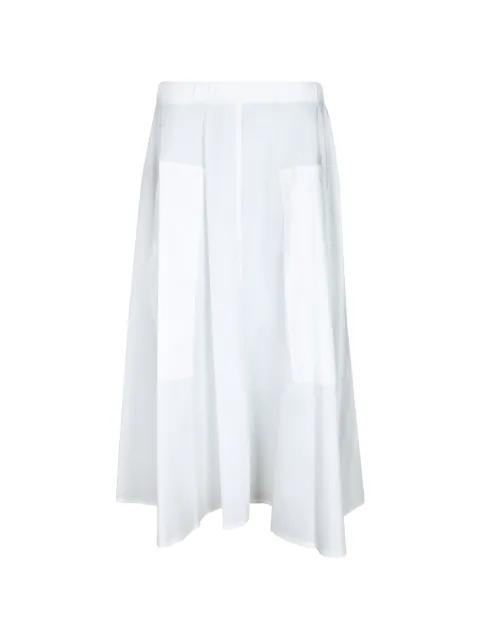 pleated patch-pocket midi skirt by BLANCA VITA