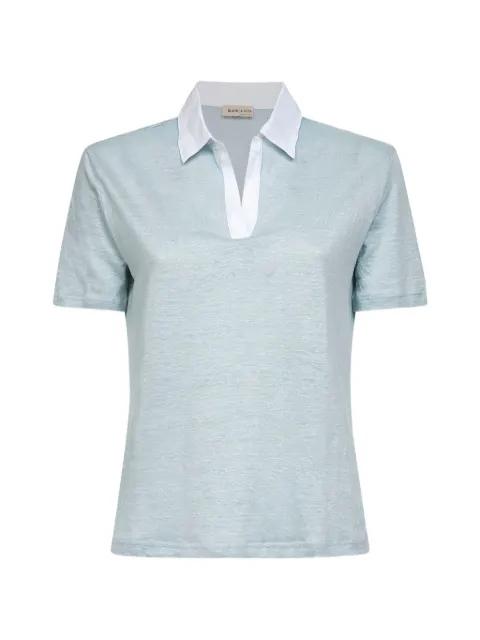 poplin V-neck T-shirt by BLANCA VITA