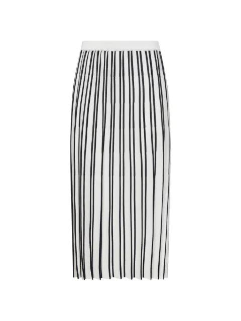 ribbed pleated midi skirt by BLANCA VITA