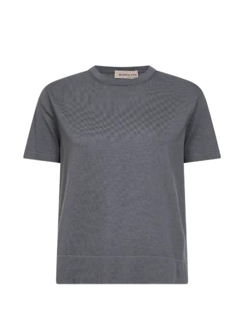 ribbed short-sleeve top by BLANCA VITA