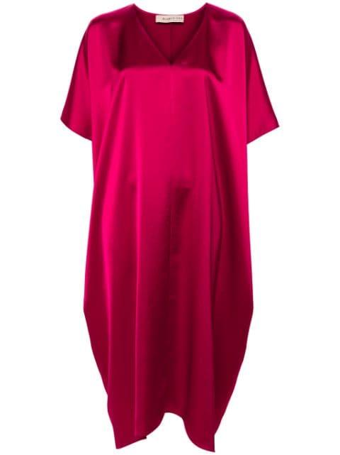 satin shift midi dress by BLANCA VITA