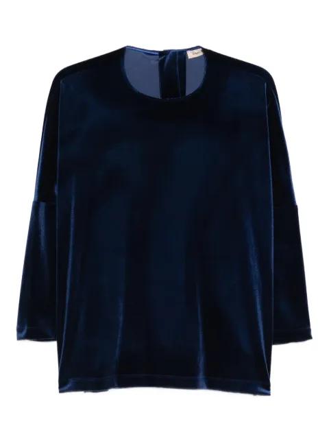 velvet long-sleeved top by BLANCA VITA
