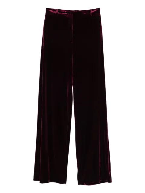 velvet straight trousers by BLANCA VITA