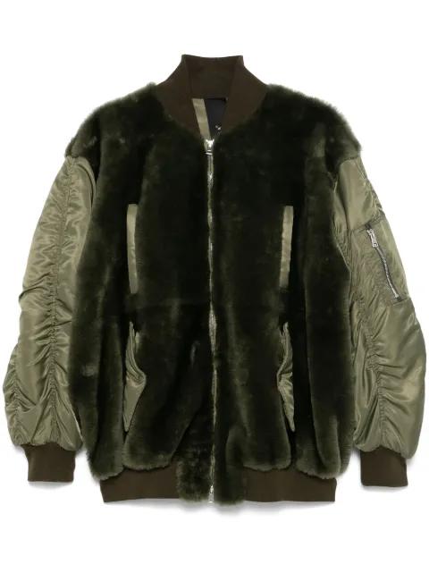 shearling bomber jacket by BLANCHA