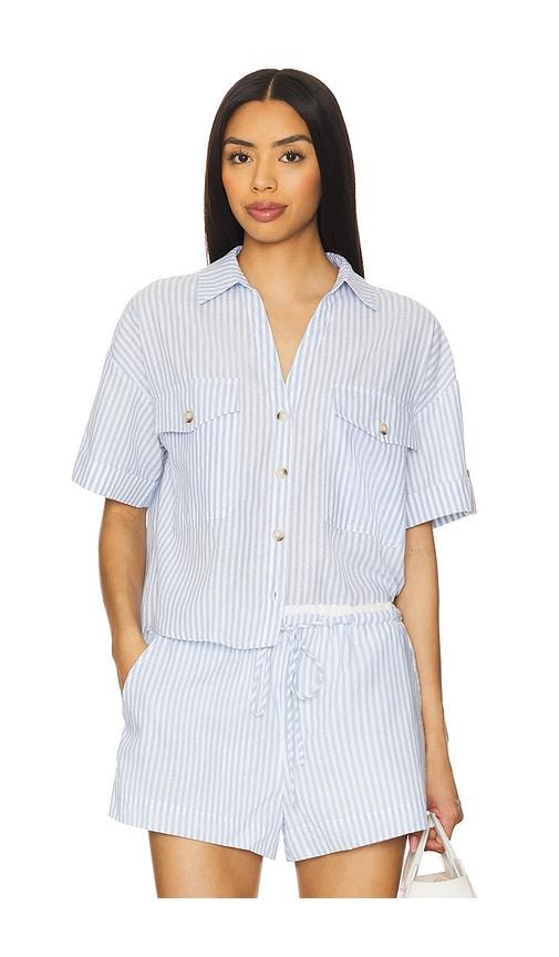 BLANKNYC Button Up Shirt in Baby Blue by BLANK NYC