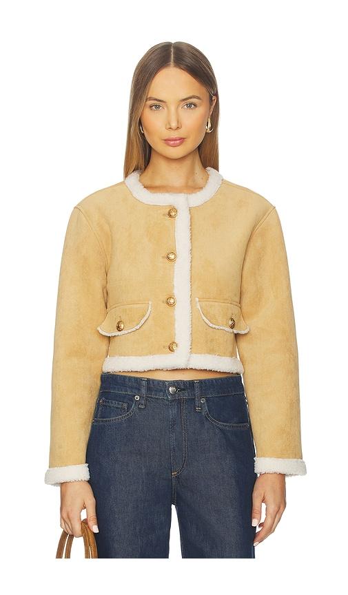 BLANKNYC Cropped Jacket in Ahead Of The Curve in Tan by BLANK NYC