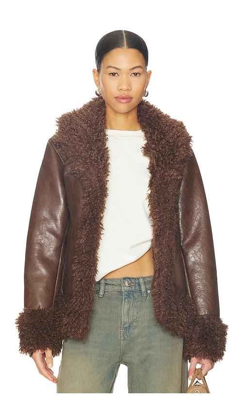 BLANKNYC Leather Coat in Brown by BLANK NYC