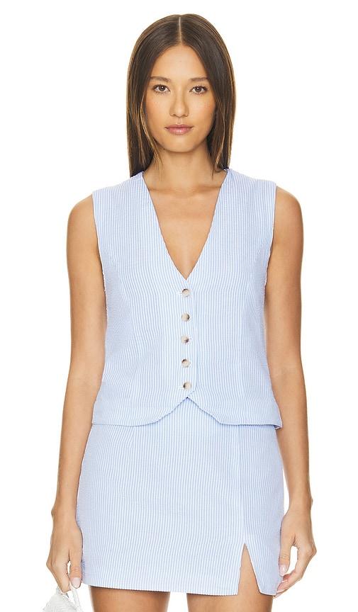 BLANKNYC Sun Glow Vest in Baby Blue by BLANK NYC