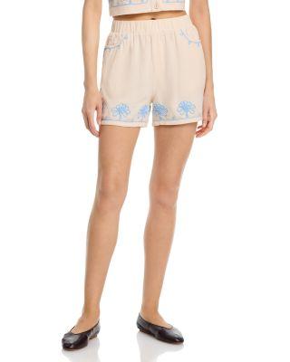 Embroidered Pull On Shorts by BLANK NYC