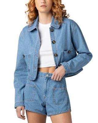 Finish Line Cropped Denim Jacket by BLANK NYC