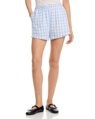 Gingham Pull On Shorts by BLANK NYC